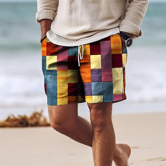 Shorts de Playa Hawaianos Transpirables con Estampado 3D para Hombre - Image 8