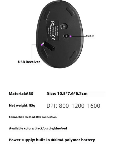 Ratón Inalámbrico Ergonómico Vertical de Tres Generaciones con Carga Inductiva - Image 12