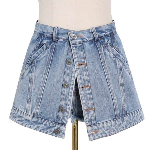 Jeans Talle Alto Monocromático con Paneles - Image 4