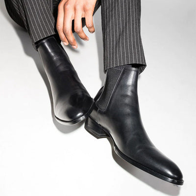 Botas Martin de Cuero Genuino Estilo Británico Punta Afilada para Hombre - Image 7