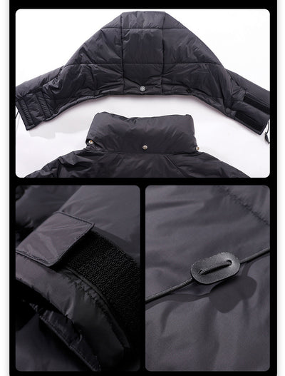 Chaqueta de Plumón Estilo Utilitario para Hombre Talla Grande - Image 3