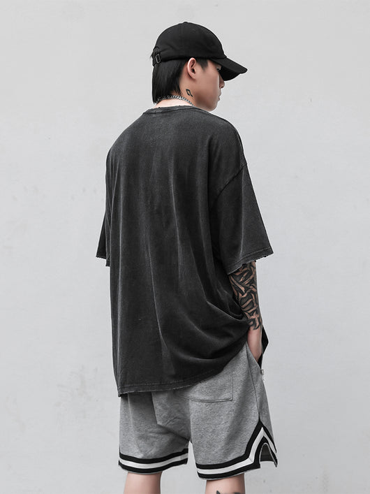 Camiseta Oversize Negra Básica para Hombre Manga Corta - Image 11