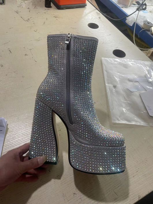 Botines Cortos con Strass Brillantes para Mujer - Image 7