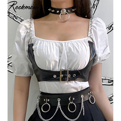 Camiseta de Cuero PU con Tirantes Ajustables y Soporte de Pecho - Image 11