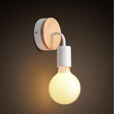 Lámpara de Pared Minimalista en Madera Maciza y Hierro para Dormitorio - Image 14