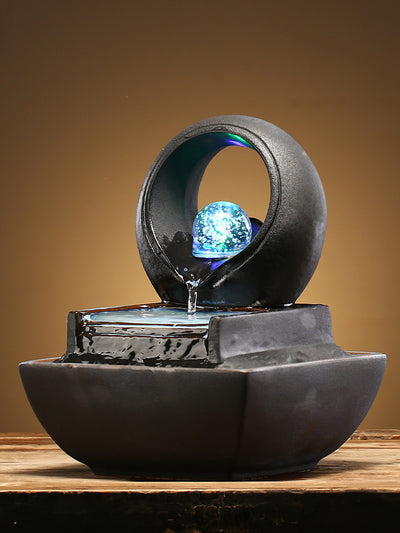 Fuente de Agua Cascada Decorativa para Sala - Ornamento Feng Shui con Ciclo Continuo - Image 5