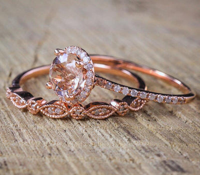 Anillo de Oro Rosado 18k Diseño Europeo y Americano - Image 8