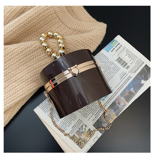 Bolsa de Hombro Transparente Acrílico Redonda - Estilo Net Celebrity - Image 17