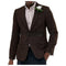 Blazer de Lana Espiga Marrón y Gris para Hombre
