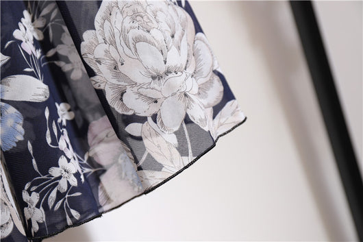 Falda Bohemia Floral de Gasa Estampada Largo Medio - Image 20