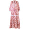 Vestido Floral Holgado de Gasa Retro Literario para Verano
