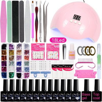 Kit Completo de Manicura con Lámpara UV LED para Uñas - Ideal para Principiantes