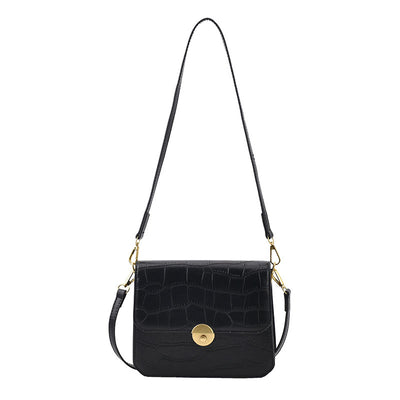 Bolso de Cuero PU con Patrón de Grietas - Diseño Sólido y Personalidad - Image 4