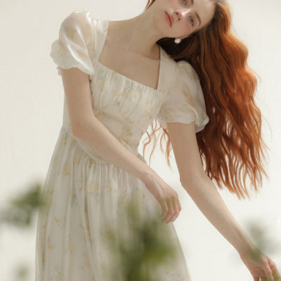 Vestido Vintage Cuadrado Elegante - Image 7