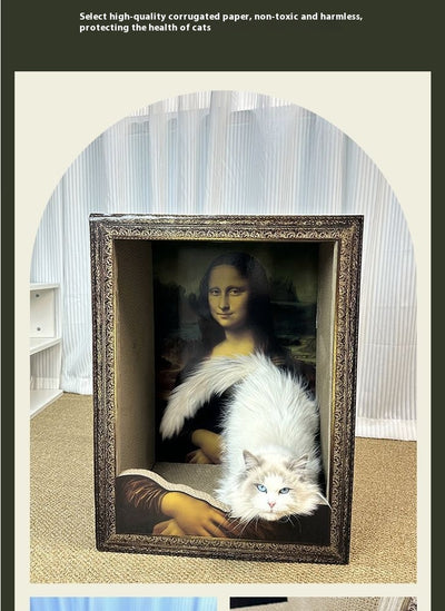 Marco Foto Gato Mona Lisa con Rascador Integrado - Image 18