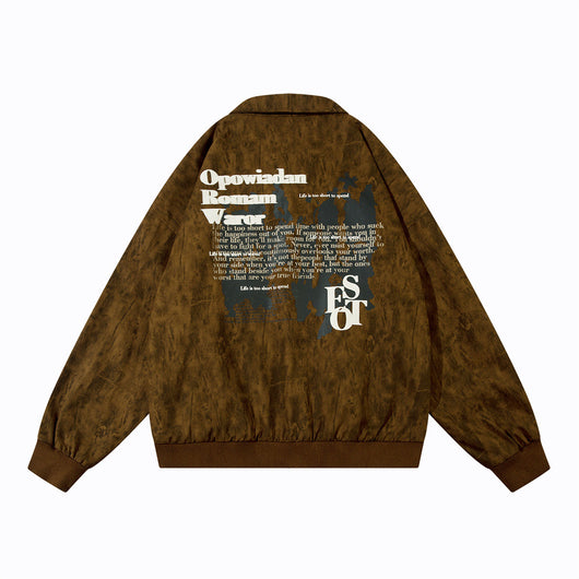 Chaqueta Suelta Estampada de Corte Moderno - Image 5