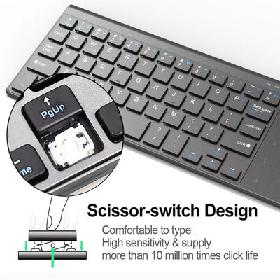 Teclado Inalámbrico Bluetooth Mini 2 con Touchpad y Ratón Integrado - Image 10