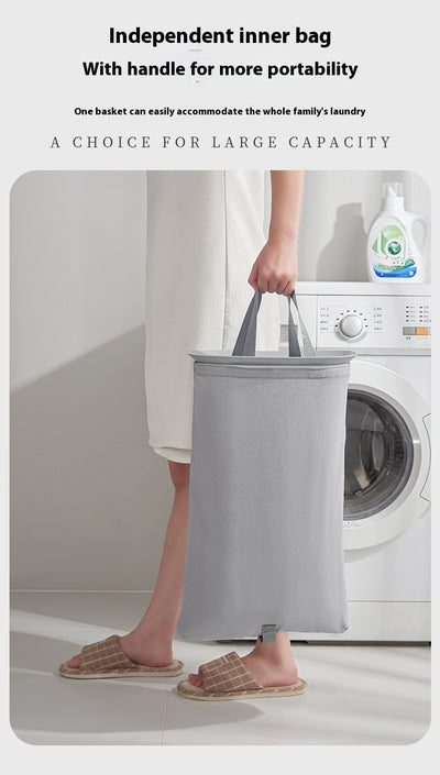 Canasta de Tela para Ropa Sucia con Tapa - Organizador Multifunción - Image 10