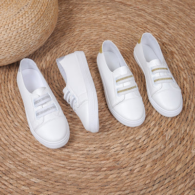 Zapatos Blancos Casuales Slip-On Cómodos y Versátiles - Image 4