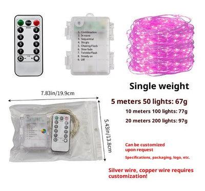 Cadena de Luces LED Impermeable con Control Remoto para Decoración de Fiestas y Bodas - Image 6
