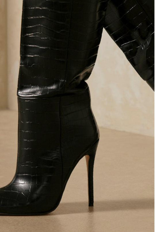 Botas de Tacón Stiletto Punta Afilada Talla Grande para Mujer - Image 23