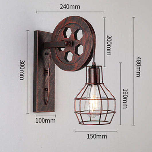 Lámpara de Pared Industrial en Hierro Forjado Estilo Loft - Image 4