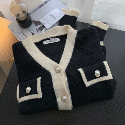Cardigan Suelto de Cuello Redondo Liso - Suéter Versátil para Mujer - Image 37