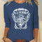 Playera de Cuello Redondo con Estampado Gráfico de Moda