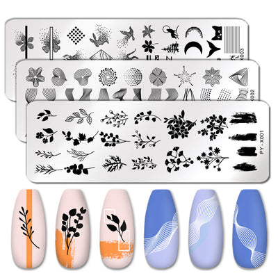 Placa de Acero para Estampado de Uñas con Película Azul - Plantilla de Transferencia - Image 16