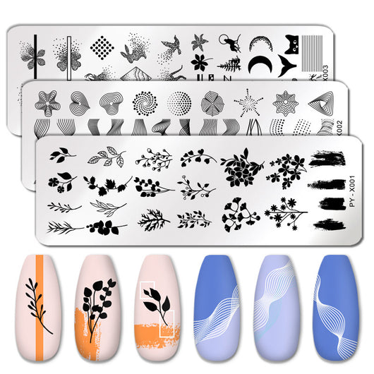 Placa de Acero para Estampado de Uñas con Película Azul - Plantilla de Transferencia - Image 16