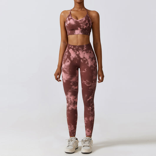 Traje de Yoga Estampado Camuflaje sin Costuras - Image 7