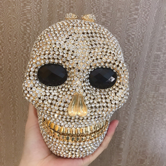 Organizador de Cena con Diseño de Calavera de Diamante para Mujer