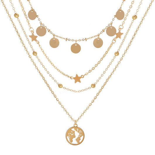 Collar Multicapa con Colgante de Estrella de Cinco Puntas - Image 7