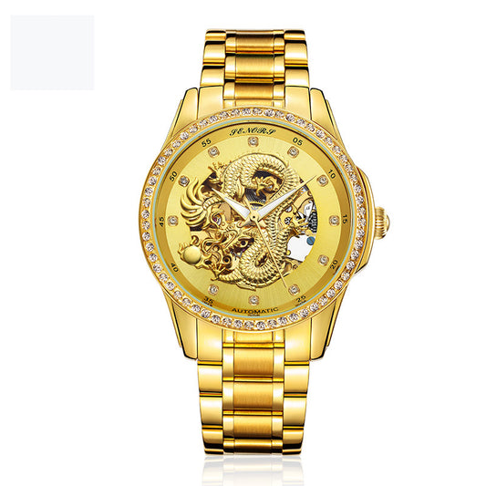 Reloj para Hombre con Dragón Dorado en Relieve - Image 2