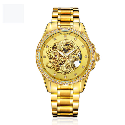 Reloj para Hombre con Dragón Dorado en Relieve - Image 2