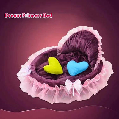 Cama Princesa para Mascotas con Encaje Teddy - Image 7