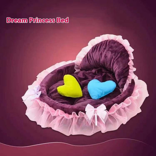 Cama Princesa para Mascotas con Encaje Teddy - Image 7