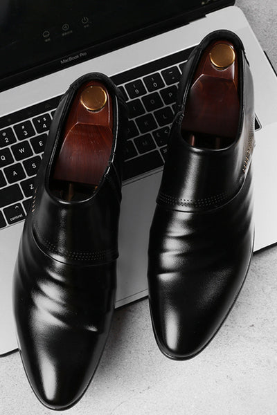 Zapatos de Cuero Casual con Punta Afilada para Hombre - Image 14