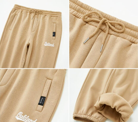 Pantalones Casuales Marrón Talle Medio con Micro-Stretch
