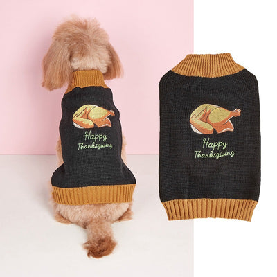 Ropa para Mascotas Thanksgiving Cuadros Retro Contraste de Colores - Image 10