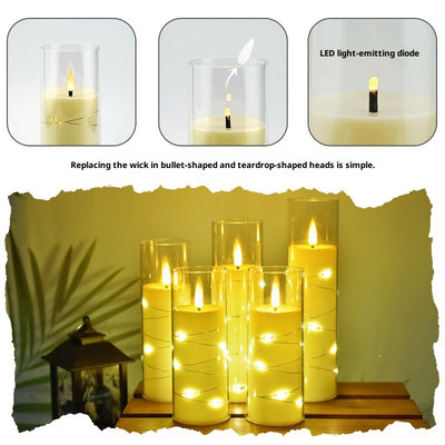 Cadena de Luces LED con Velas Eléctricas para Decoración Navideña y Eventos - Image 3