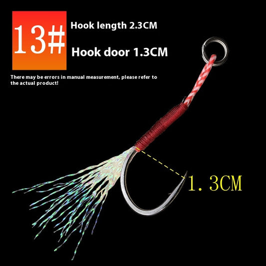 Anzuelo de Pesca Marina con Alambre Brillante y Placa de Hierro - Image 2
