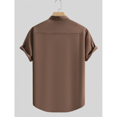 Camisa de Manga Corta Clásica para Hombre - Color Liso Verano - Image 5
