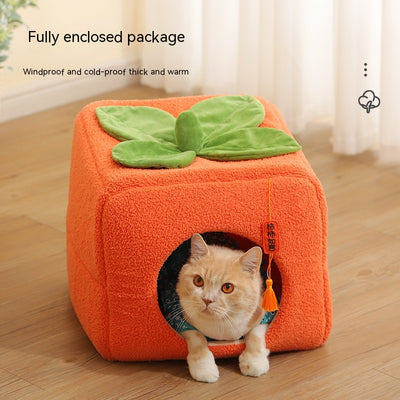 Cama Térmica para Gatos Caja de Regalo Festiva Persimón de la Suerte - Image 3