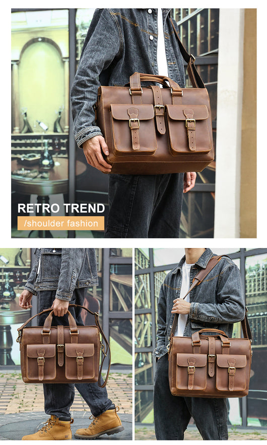 Bolso de Cuero Genuino para Negocios - Image 7