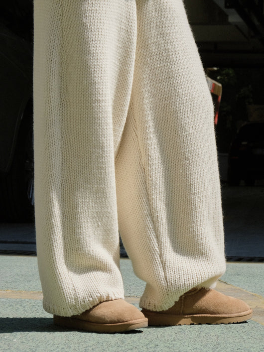 Pantalones de Lana Islandesa Gruesos Holgados Retro - Tejido Casual Cómodo - Image 14