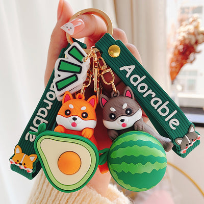 Llavero Adorable Shiba Inu Frutal de Dibujos Animados - Image 3