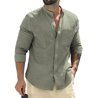 Camisas de Algodón para Hombre Manga Larga Estilo Ejecutivo Otoño - Image 5