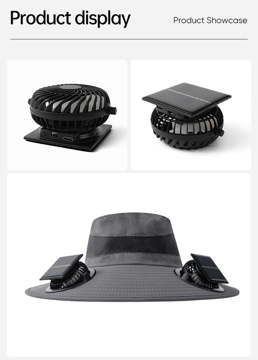 Gorra Pesquera con Ventilador Solar y Batería de Larga Duración - Image 18