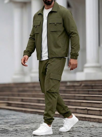 Conjunto de Trabajo Casual: Chamarra y Pantalón con Cierre - Image 19